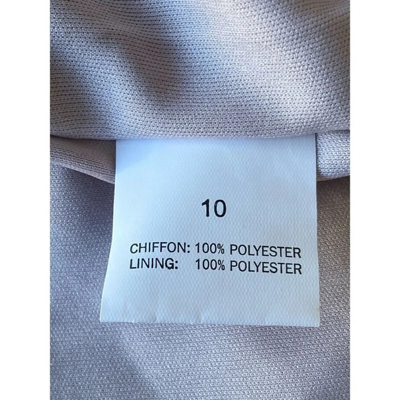 TFNC Bridesmaid Pleated Chiffon Maxi Dress, Lavender grey, ASOS, Size 10, halter - Picture 5 of 7